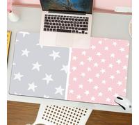 QRFASFZO Mouse Pad 31.5 × 12 inch Extended Large Mouse Mat Desk Pad, Stitched Edges Mousepad,Non-Slip Rubber Base,Irregular Hand Drawn Stars Seamless Vector Patterns. Simple Starr,Gaming Mouse Pad XL