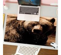 QRFASFZO Mouse Pad 31.5 × 12 inch Extended Large Mouse Mat Desk Pad, Stitched Edges Mousepad,Non-Slip Rubber Base,the grizzly or the North American brown bear is a subspecies of b,Gaming Mouse Pad XL
