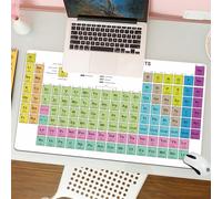 QRFASFZO Mouse Pad 31.5 × 12 inch Extended Large Mouse Mat Desk Pad, Stitched Edges Mousepad,Non-Slip Rubber Base,Periodic Table of the Elements with atomic number symbol and weig,Gaming Mouse Pad XL