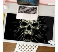 QRFASFZO Mouse Pad 31.5 × 12 inch Extended Large Mouse Mat Desk Pad, Stitched Edges Mousepad,Non-Slip Rubber Base,Dark and sinister skulls, peaks, ferocious skulls, skulls with se,Gaming Mouse Pad XL