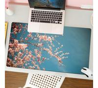 QRFASFZO Mouse Pad 31.5 × 12 inch Extended Large Mouse Mat Desk Pad, Stitched Edges Mousepad,Non-Slip Rubber Base,Pink cherry blossoms in blue sky, cherry blossoms in full bloom,Gaming Mouse Pad XL