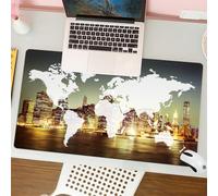 QRFASFZO Mouse Pad 31.5 × 12 inch Extended Large Mouse Mat Desk Pad, Stitched Edges Mousepad,Non-Slip Rubber Base,Welt, Welt Global Cartography Globalization Earth International C,Gaming Mouse Pad XL