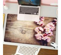 QRFASFZO Mouse Pad 31.5 × 12 inch Extended Large Mouse Mat Desk Pad, Stitched Edges Mousepad,Non-Slip Rubber Base,Sepia,Abstract Gradient Display Soft Golden Brown Colored Plain M,Gaming Mouse Pad XL