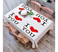 QRFASFZO Table Mats Set of 6, Place Mats Table Placemats Washable Non-slip Heat Insulation Woven Vinyl for,love you, Valentine Message Birthday Best friends Love Celebrity,12x18 in