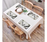 QRFASFZO Table Mats Set of 6, Place Mats Table Placemats Washable Non-slip Heat Insulation Woven Vinyl for,Letter W, Uppercase W Bolts, Industrial Kits, Symbolic Initials of,12x18 in
