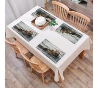 QRFASFZO Table Mats Set of 6, Place Mats Table Placemats Washable Non-slip Heat Insulation Woven Vinyl for,Mother sea otter with her recently born pup.,12x18 in
