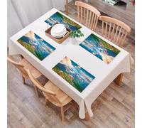 QRFASFZO Table Mats Set of 6, Place Mats Table Placemats Washable Non-slip Heat Insulation Woven Vinyl for,Mountain, Grossglockner high alpine road in Austria European landscape wanderlust t,12x18 in