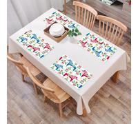 QRFASFZO Table Mats Set of 6, Place Mats Table Placemats Washable Non-slip Heat Insulation Woven Vinyl for,folk,colorful horse and floral elements,folk culture models - and creative product,12x18 in