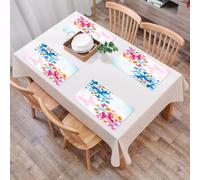 QRFASFZO Table Mats Set of 6, Place Mats Table Placemats Washable Non-slip Heat Insulation Woven Vinyl for,Colorful butterflies, a series of vivid wings on a soft background, create a dreamy,12x18 in