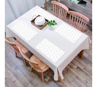 QRFASFZO Table Mats Set of 6, Place Mats Table Placemats Washable Non-slip Heat Insulation Woven Vinyl for,Grey Simple Monochrome Patterns Geometric Linked Forms On Plain Background Modern F,12x18 in