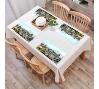 QRFASFZO Table Mats Set of 6, Place Mats Table Placemats Washable Non-slip Heat Insulation Woven Vinyl for,Edinburgh skyline as seen from Calton Hill Scotland,12x18 in
