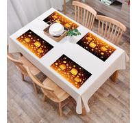 QRFASFZO Table Mats Set of 6, Place Mats Table Placemats Washable Non-slip Heat Insulation Woven Vinyl for,Lantern, Loy Krathong and Yi Peng Festival Thailand Culture Traditional Ancient Fes,12x18 in