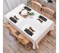 QRFASFZO Table Mats Set of 6, Place Mats Table Placemats Washable Non-slip Heat Insulation Woven Vinyl for,Funny Cute Chihuahua Dog Holding a Placard While a Mugshot is Taken,12x18 in