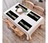 QRFASFZO Table Mats Set of 6, Place Mats Table Placemats Washable Non-slip Heat Insulation Woven Vinyl for,Memorial seal, graphic with American flag and the word 'seal' to celebrate elite ta,12x18 in