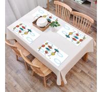 QRFASFZO Table Mats Set of 6, Place Mats Table Placemats Washable Non-slip Heat Insulation Woven Vinyl for,Lantern, colorful oriental lanterns modern art in Asian style,12x18 in