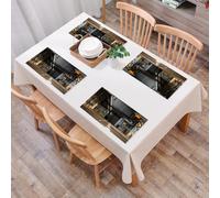 QRFASFZO Table Mats Set of 6, Place Mats Table Placemats Washable Non-slip Heat Insulation Woven Vinyl for,Industrial decor, dark industrial interior of,12x18 in