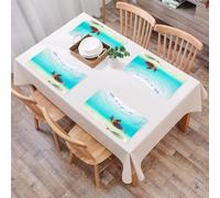QRFASFZO Table Mats Set of 6, Place Mats Table Placemats Washable Non-slip Heat Insulation Woven Vinyl for,Hawaiian Green Sea Turtle cruising in the warm waters of the Pacific Ocean in Hawai,12x18 in