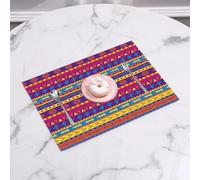 QRFASFZO Table Mats Set of 6, Place Mats Table Placemats Washable Non-slip Heat Insulation Woven Vinyl for,Vivid Race Motivation Modes and Desert Modes, Sun, Cactus and Lizard, Extreme - Des,12x18 in
