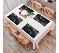 QRFASFZO Table Mats Set of 6, Place Mats Table Placemats Washable Non-slip Heat Insulation Woven Vinyl for,Gothic Decor,Crow Spirit Wings Haunting Magic Mysticism Dark Shadowy Occult Art Pri,12x18 in
