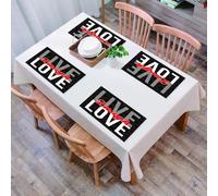 QRFASFZO Table Mats Set of 6, Place Mats Table Placemats Washable Non-slip Heat Insulation Woven Vinyl for,Live Laugh Love,Different Typed Words of Wisdom Victorian Antique,12x18 in