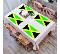 QRFASFZO Table Mats Set of 6, Place Mats Table Placemats Washable Non-slip Heat Insulation Woven Vinyl for,Jamaica's flag, bold green, black and yellow design, is the eternal symbol of Jamai,12x18 in