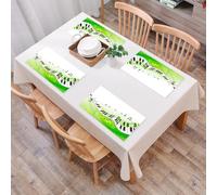 QRFASFZO Table Mats Set of 6, Place Mats Table Placemats Washable Non-slip Heat Insulation Woven Vinyl for,Musical decorations, Musical piano keys Keyboard cur,12x18 in
