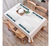 QRFASFZO Table Mats Set of 6, Place Mats Table Placemats Washable Non-slip Heat Insulation Woven Vinyl for,Japanese wave, aquatic eddy flying birds of the ocean Ukiyo,12x18 in