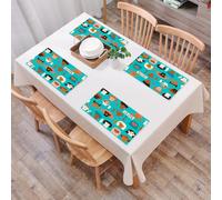 QRFASFZO Table Mats Set of 6, Place Mats Table Placemats Washable Non-slip Heat Insulation Woven Vinyl for,Female diverse faces of different ethnicity seamless pattern. Women empowerment mov,12x18 in