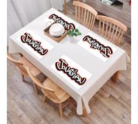 QRFASFZO Table Mats Set of 6, Place Mats Table Placemats Washable Non-slip Heat Insulation Woven Vinyl for,Jonathan, Teenagers Name Graffito Urban Arts Illustration,12x18 in