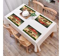 QRFASFZO Table Mats Set of 6, Place Mats Table Placemats Washable Non-slip Heat Insulation Woven Vinyl for,Mushroom, Alone Fantasy Mushroom in Fantasy Forest Cottage Window,12x18 in