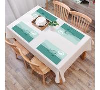 QRFASFZO Table Mats Set of 6, Place Mats Table Placemats Washable Non-slip Heat Insulation Woven Vinyl for,Jurassic Decor,Loch Ness Monster Lake Sea Serpent Mountain Moon Waterscape Illustra,12x18 in