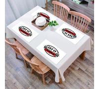 QRFASFZO Table Mats Set of 6, Place Mats Table Placemats Washable Non-slip Heat Insulation Woven Vinyl for,Fitness,Let It Burn Gym Workout Strong Training Motivation Active Healthy Life Grun,12x18 in