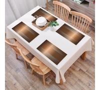 QRFASFZO Table Mats Set of 6, Place Mats Table Placemats Washable Non-slip Heat Insulation Woven Vinyl for,Metal - Textured background with a little bit - Matrix,Industrial - Style Metal,Cop,12x18 in