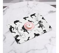 QRFASFZO Table Mats Set of 6, Place Mats Table Placemats Washable Non-slip Heat Insulation Woven Vinyl for,Seamless pattern with black silhouettes of people dancing in retro style no white o,12x18 in