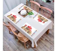 QRFASFZO Table Mats Set of 6, Place Mats Table Placemats Washable Non-slip Heat Insulation Woven Vinyl for,Magic Castle is colorful fantasy, charming castle, red - huge miracle,12x18 in