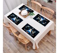 QRFASFZO Table Mats Set of 6, Place Mats Table Placemats Washable Non-slip Heat Insulation Woven Vinyl for,Confused after she has grown in size and do not know what to do on flying elements,12x18 in