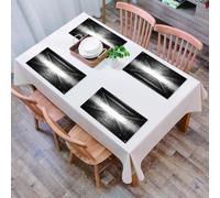 QRFASFZO Table Mats Set of 6, Place Mats Table Placemats Washable Non-slip Heat Insulation Woven Vinyl for,Monochrome tunnel vision, a black and white tunnel with light at the end evokes the,12x18 in
