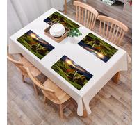 QRFASFZO Table Mats Set of 6, Place Mats Table Placemats Washable Non-slip Heat Insulation Woven Vinyl for,King, Arthur Camelot Legendary Myth in England Ir,12x18 in