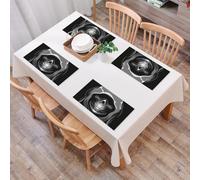 QRFASFZO Table Mats Set of 6, Place Mats Table Placemats Washable Non-slip Heat Insulation Woven Vinyl for,Death of Eclipse and Death of Scythe, God of Death in the dim ine, Reaper,12x18 in