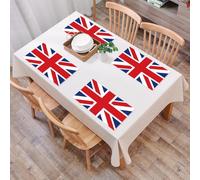 QRFASFZO Table Mats Set of 6, Place Mats Table Placemats Washable Non-slip Heat Insulation Woven Vinyl for,Iconic British flag, symbolizing bold red, white and blue,12x18 in