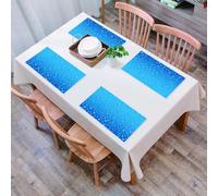QRFASFZO Table Mats Set of 6, Place Mats Table Placemats Washable Non-slip Heat Insulation Woven Vinyl for,Farm decor, drops of water on the glass Ecology Symb,12x18 in