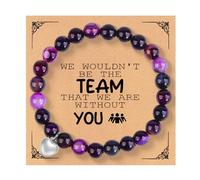 QRH Boss Coworker Natural Stone Bracelets Boss Day Gifts WE WOULDN'T BE THE TEAM THAT WE ARE WITHOUT YOU Team Boss Colleague Office Leaving Going Away Retirement Gift, Stretchy Size, Stone, no