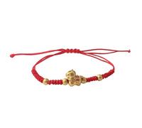 QRH Chinese New Year of The Horse Bracelets Handmade Woven Gold Horse Red String Rope Bracelet Zodiac Horses Braided Rope Corded Bracelets Horses Good Luck Blessing New Year Bracelet Gift, Adjustable