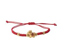 QRH Chinese New Year of The Horse Bracelets Handmade Woven Gold Horse Red String Rope Bracelet Zodiac Horses Braided Rope Corded Bracelets Horses Good Luck Blessing New Year Bracelet Gift, Adjustable