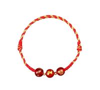 QRH Chinese New Year of The Horse Bracelets Handmade Woven Horse Red String Rope Bracelet Zodiac Horses Braided Rope Corded Bracelets Horses Good Luck Blessing New Year Bracelet Gift, Adjustable Size