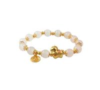 QRH Chinese New Year of The Horse Natural Stone Bracelets Horse Stone Stretch Beads Bracelet Zodiac Horses Natural Stone Bracelets Good Luck Amulet Blessing New Year Bracelet Gift, Stretchy Size