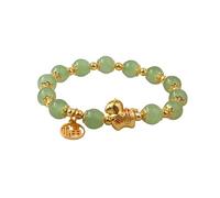 QRH Chinese New Year of The Horse Natural Stone Bracelets Horse Stone Stretch Beads Bracelet Zodiac Horses Natural Stone Bracelets Good Luck Amulet Blessing New Year Bracelet Gift, Stretchy Size