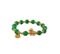 QRH Chinese New Year of The Horse Natural Stone Bracelets Horse Stone Stretch Beads Bracelet Zodiac Horses Natural Stone Bracelets Good Luck Amulet Blessing New Year Bracelet Gift, Stretchy Size