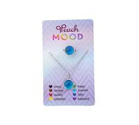 QRH Cute Temperature Sensing Mood Necklace Ring Set Cute Cat Unicorn Round Love Heart Shape Color Changing Necklace Open Rings Emotion Feeling Mood Jewelries for Couples BFF Friendship Jewelry Gifts