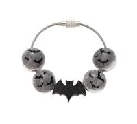 QRH Halloween Cute Bat Spooky Ghost Pumpkin Bag Charms Halloween Wooden Beads Keychain Bogg Bag Accessories, B